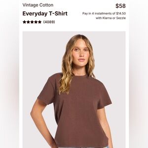 nuuds Short Sleeve Everyday T-Shirt in Coffee